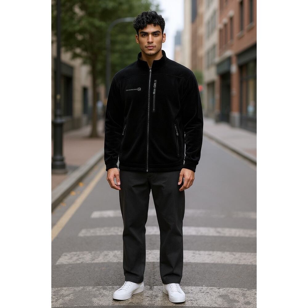 Free Country Men’s Softshell Jacket Size Large Charcoal Black